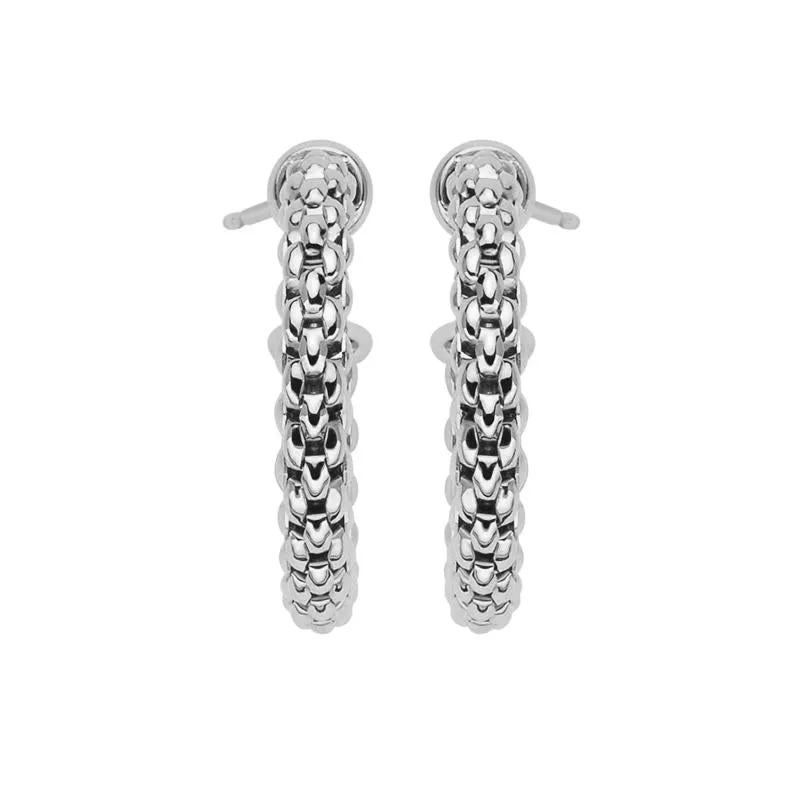 Fope Essentials 18ct White Gold Small Hoop Earrings