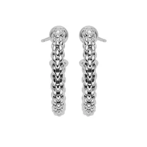 Fope Essentials 18ct White Gold Small Hoop Earrings