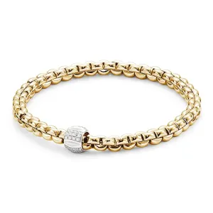 Fope Flex'It Eka 18ct Yellow Gold 0.24ct Diamond Bracelet