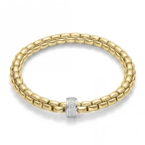 Fope Flex'It Eka 18ct Yellow Gold 0.53ct Diamond Bracelet