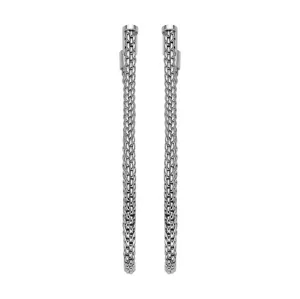 Fope Flexit Essentials 18ct White Gold Long Mesh Chain Earrings