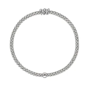 Fope Flex'it Prima 18ct White Gold 0.20ct Diamond Bracelet