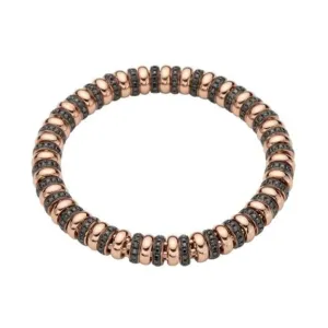 Fope Flex'it Solo 18ct Rose Gold 3.05ct Black Diamond Bracelet