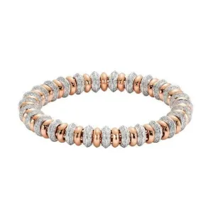 Fope Flex'it Solo 18ct Rose White Gold 4.14ct Diamond Bracelet