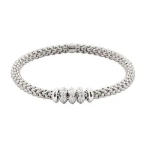 Fope Flex'it Solo 18ct White Gold 0.50ct Diamond Bracelet