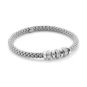 Fope Flex'it Solo 18ct White Gold 0.50ct Diamond Bracelet
