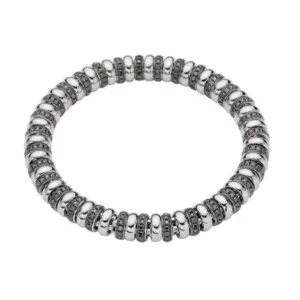 Fope Flex'it Solo 18ct White Gold 3.05ct Black Diamond Bracelet