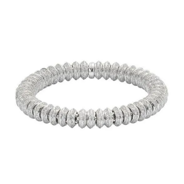 Fope Flex'it Solo 18ct White Gold 7.29ct Diamond Bracelet