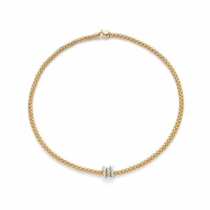 Fope Flex'It Solo 18ct Yellow Gold 0.38ct Diamond Necklace