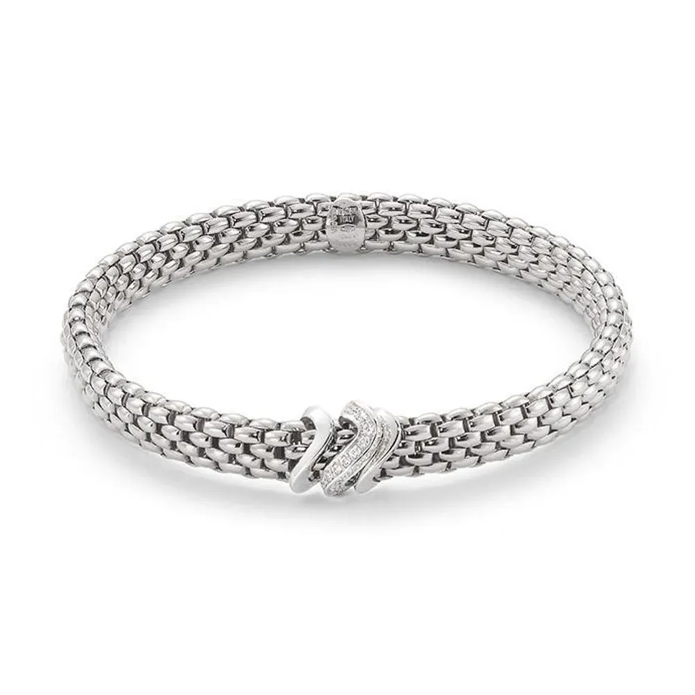 Fope Flex'It Vendome 18ct White Gold 0.13ct Diamond Bracelet