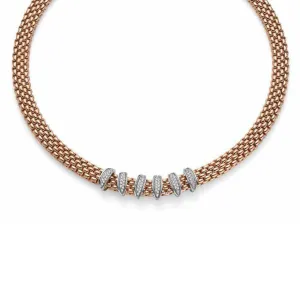 Fope Lavinia 18ct Rose Gold 0.58ct Diamond Necklace
