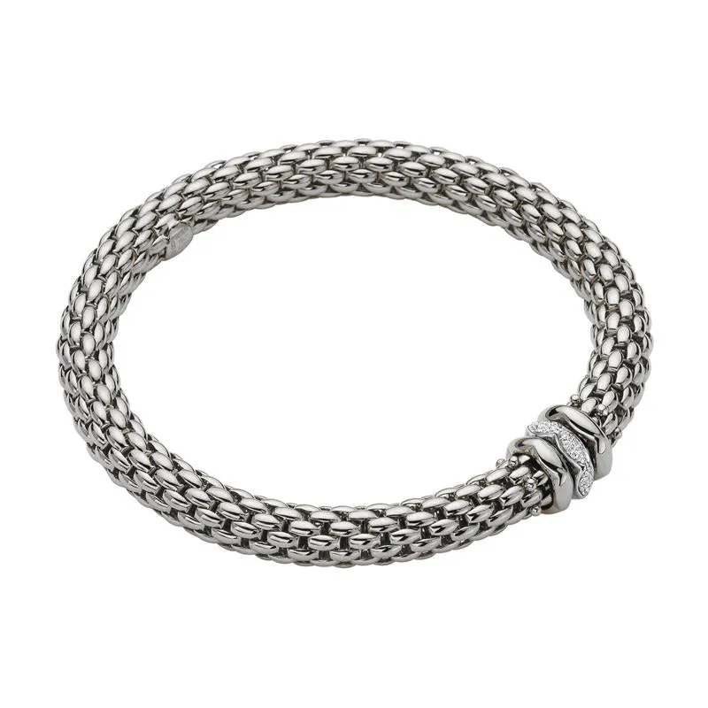 Fope Love Nest 18ct White Gold 0.19ct Diamond Bracelet