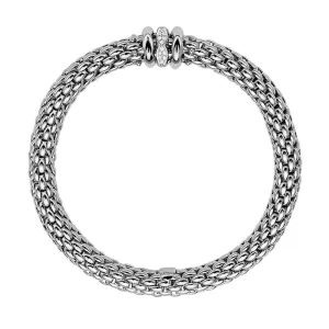 Fope Love Nest 18ct White Gold 0.19ct Diamond Bracelet
