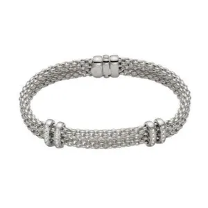 Fope Maori 18ct White Gold 0.18ct Diamond Bracelet