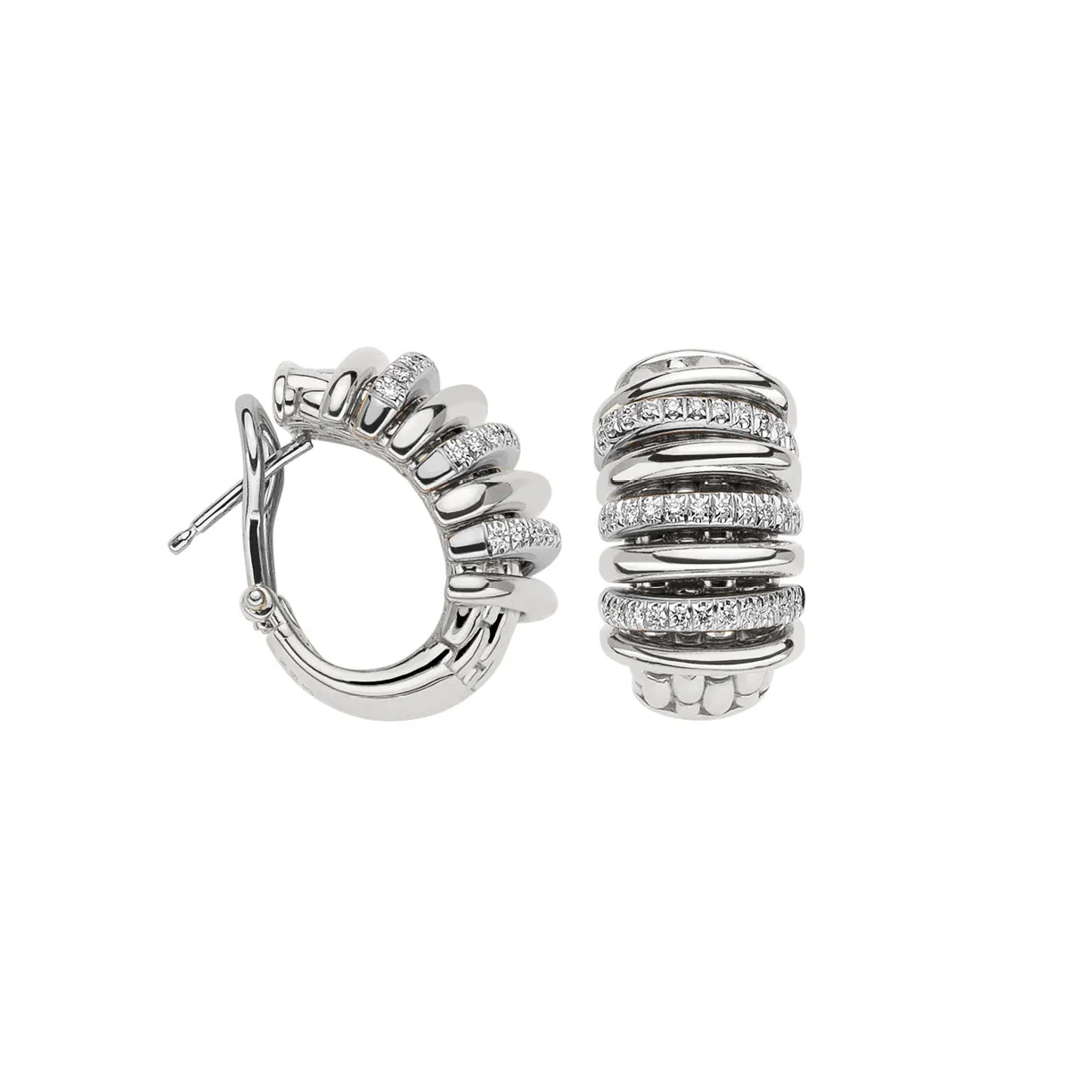 Fope Panorama 18ct White Gold 0.46ct Diamond Hoop Earrings