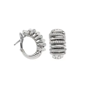 Fope Panorama 18ct White Gold 0.46ct Diamond Hoop Earrings