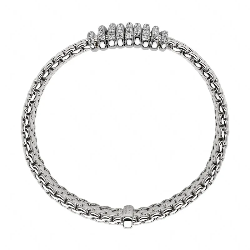 Fope Panorama 18ct White Gold 0.68ct Diamond Rondelle Bracelet