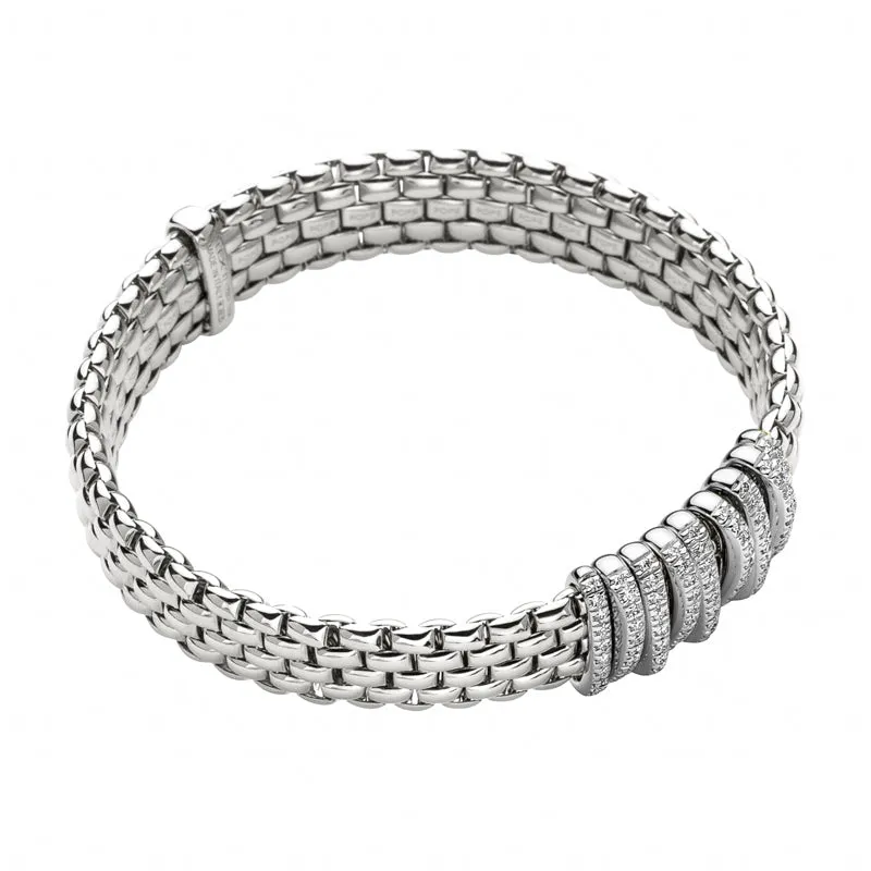 Fope Panorama 18ct White Gold 0.68ct Diamond Rondelle Bracelet