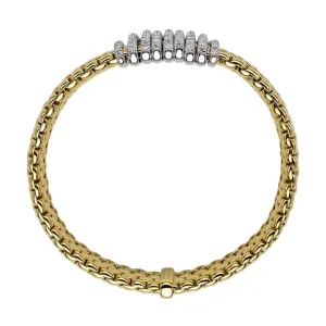 Fope Panorama 18ct Yellow Gold 0.68ct Diamond Rondelle Bracelet