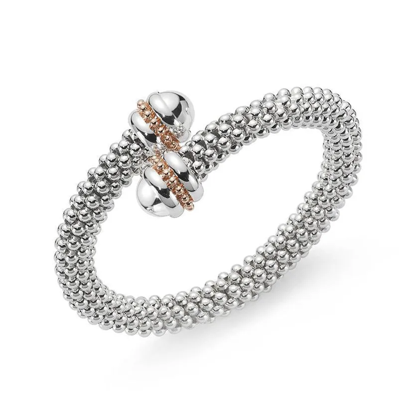 Fope Silverfope Fizzy Sterling Silver Crossover Bangle