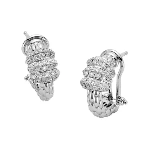 Fope Solo 18ct White Gold 0.61ct Diamond Hoop Earrings