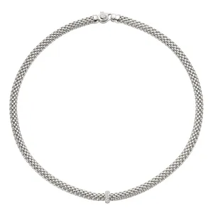 Fope Vendome 18ct White Gold 0.10ct Diamond Necklace
