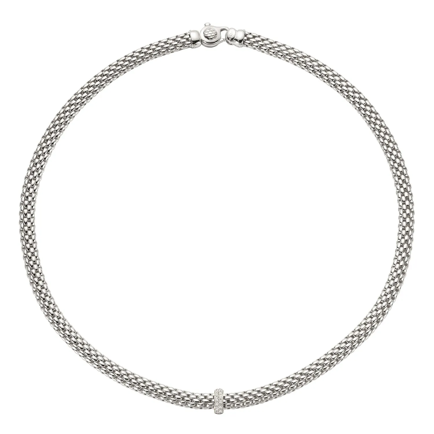 Fope Vendome 18ct White Gold 0.10ct Diamond Necklace