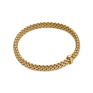 Fope Vendome 18ct Yellow Gold 0.01ct Diamond Flexible Bracelet