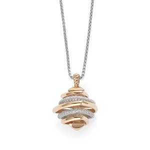Fope Wild Rose 18ct Rose Gold 0.75ct Diamond Necklace