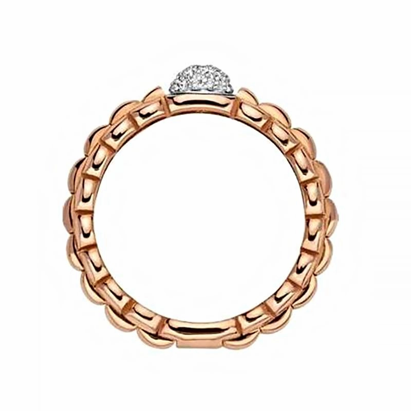 Fope Eka 18ct Rose Gold 0.10ct Diamond Ring