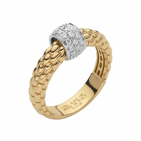 Fope Flex'it Solo 18ct Yellow Gold 0.20ct Diamond Ring D