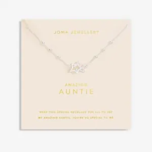 Forever Yours Amazing Auntie Silver Plated 46cm   5cm Necklace 6715