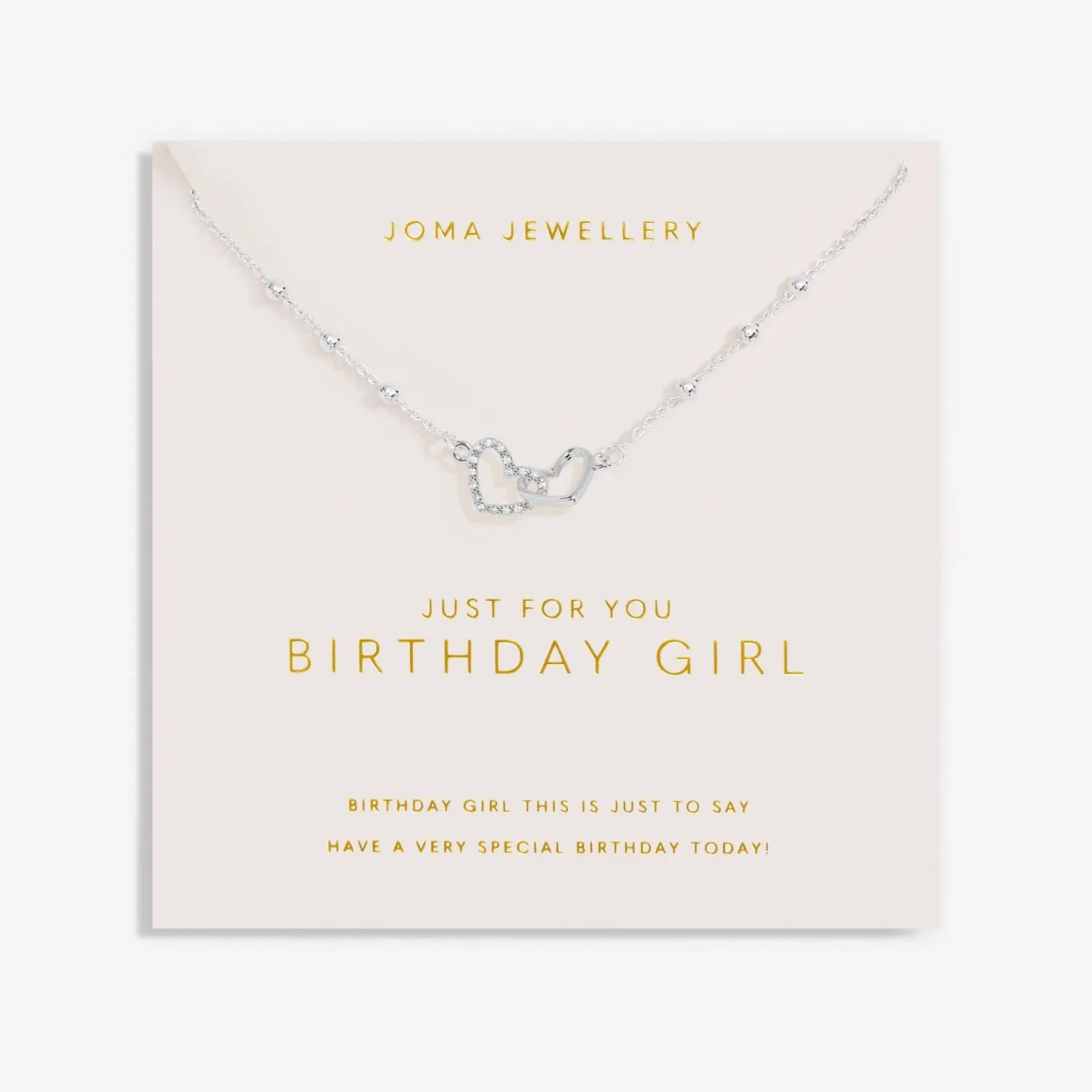 Forever Yours Just For You Birthday Girl Silver Plated Necklace 7486