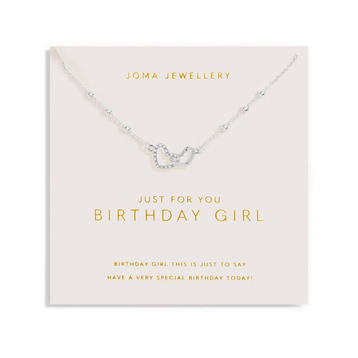 Forever Yours Just For You Birthday Girl Silver Plated Necklace 7486