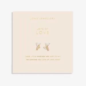 Forever Yours Lots Of Love Silver Gold Plated Earrings 6767