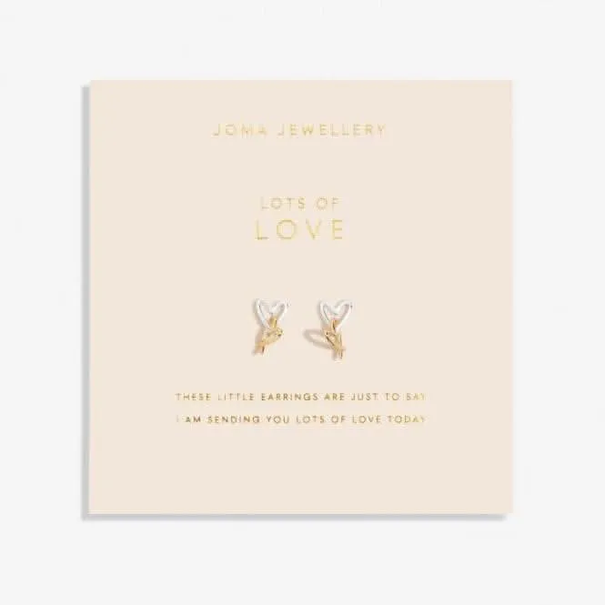 Forever Yours Lots Of Love Silver Gold Plated Earrings 6767