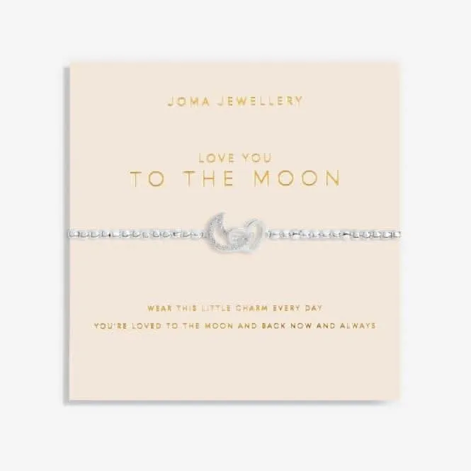 Forever Yours Love You To The Moon Silver 17.5cm Bracelet 6155