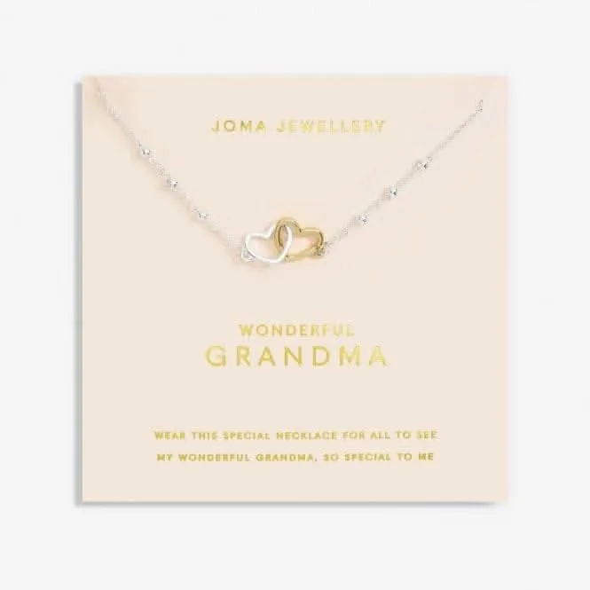 Forever Yours Wonderful Grandma Silver Gold Plated 46cm   5cm Necklace 6719
