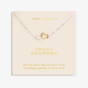 Forever Yours Wonderful Grandma Silver Gold Plated 46cm   5cm Necklace 6719