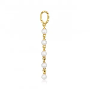 Freshwater Pearl Perla Cinque Earring Charm SJ-CH2379-P-YG