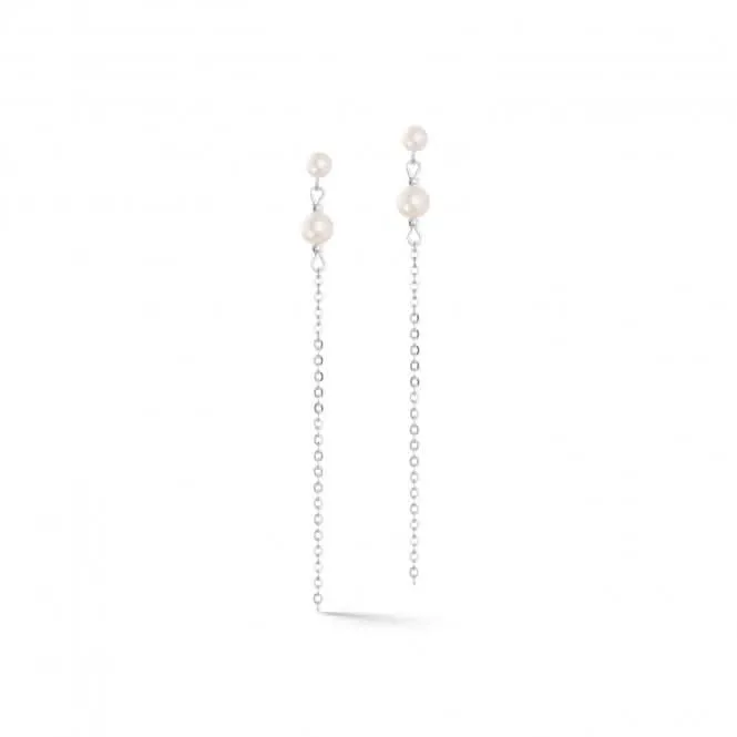 Freshwater Pearl Rose Silver Ear Studs 1128/21-1917