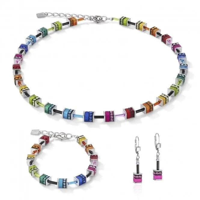 GeoCUBE Classic Polaris & Rhinestone Multicolour Necklace 4409/10-1500