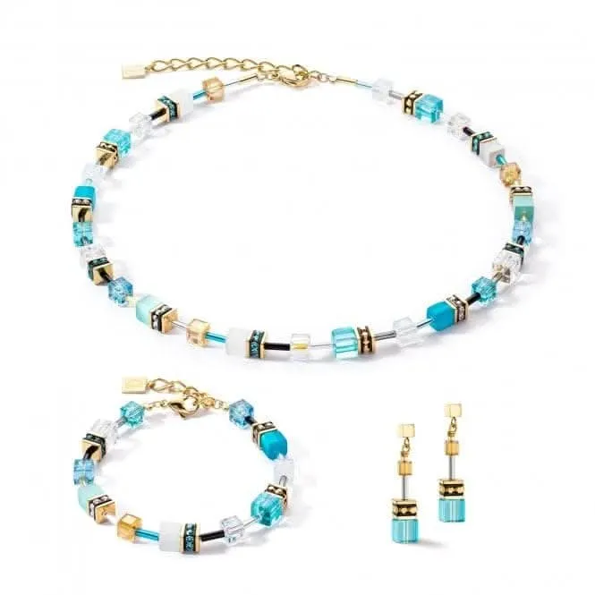 GeoCUBE Iconic Turquoise-Gold Bracelet 2838/30-0616