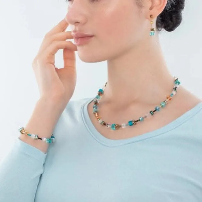 GeoCUBE Iconic Turquoise-Gold Bracelet 2838/30-0616