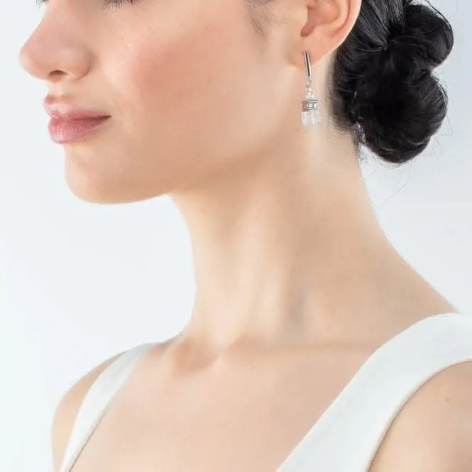 GeoCUBE Precious Fusion Pearls White Earrings 5086/21-1400