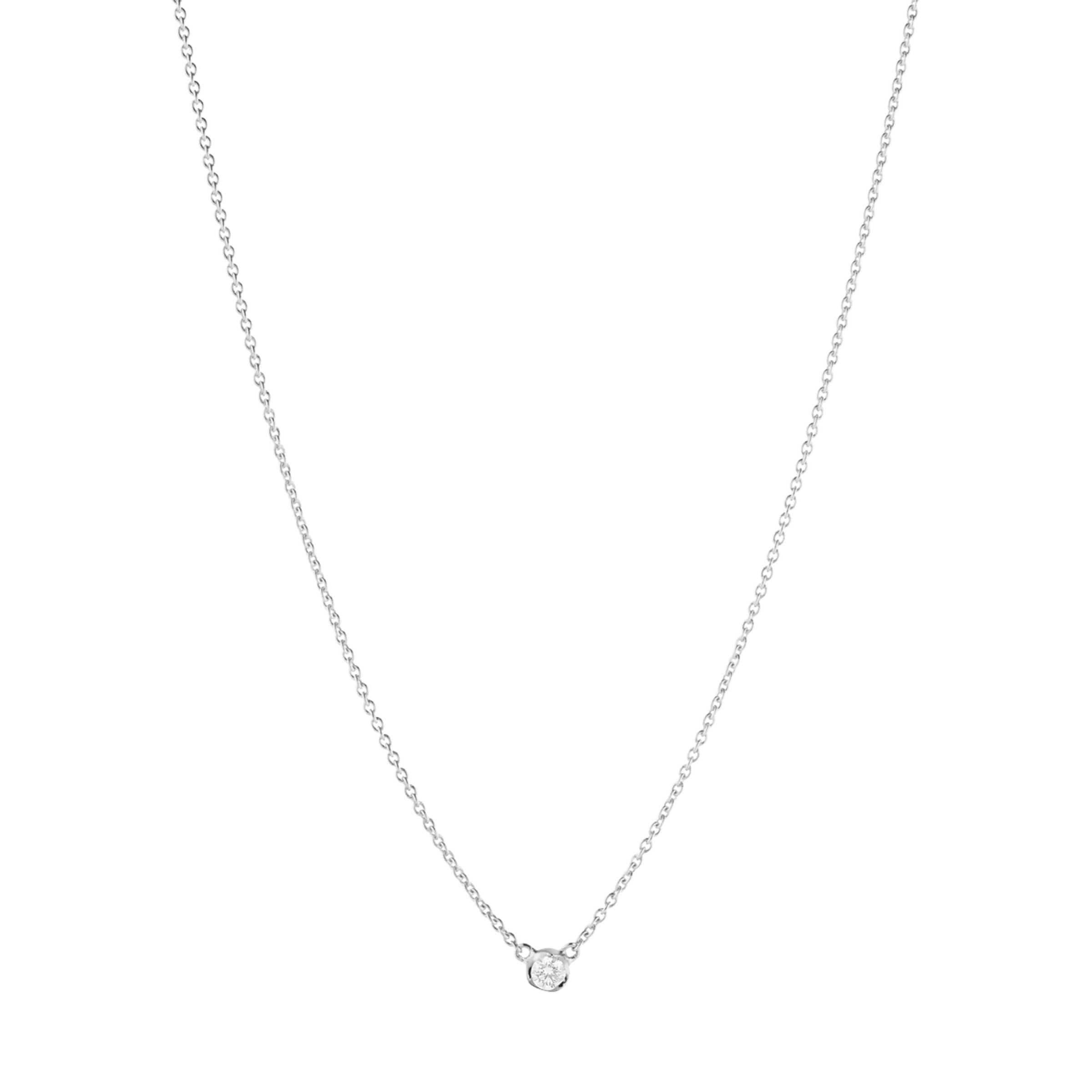 Georg Jensen 18ct White Gold 0.05ct Diamond Signature Diamonds Necklace
