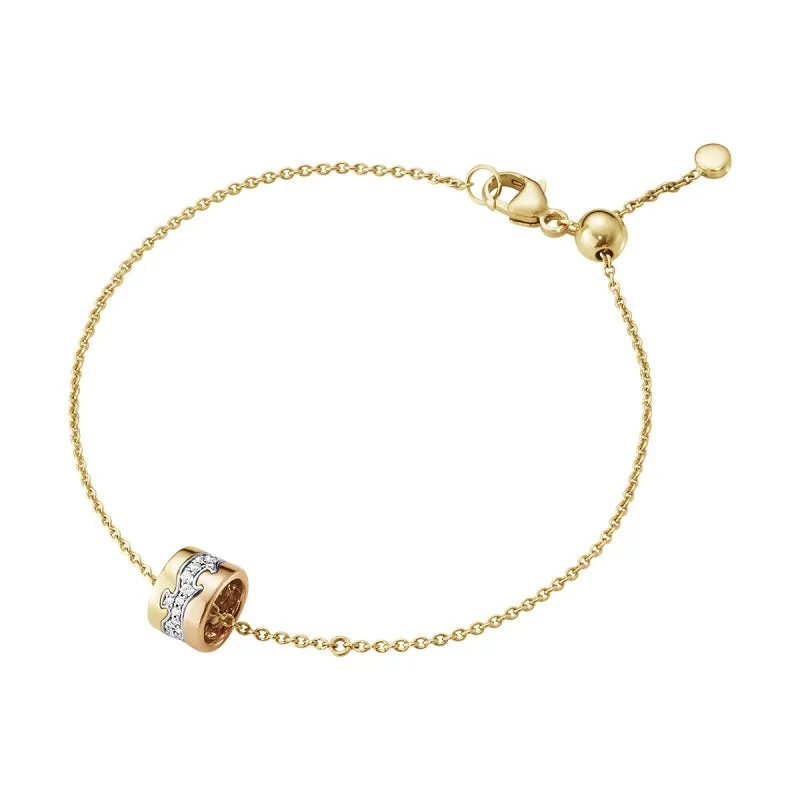 Georg Jensen Fusion 18ct Gold Diamond Pave Bracelet D