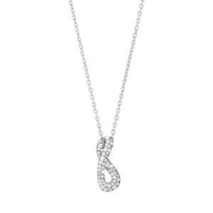 Georg Jensen Infinity Sterling Silver 0.24ct Diamond Necklace