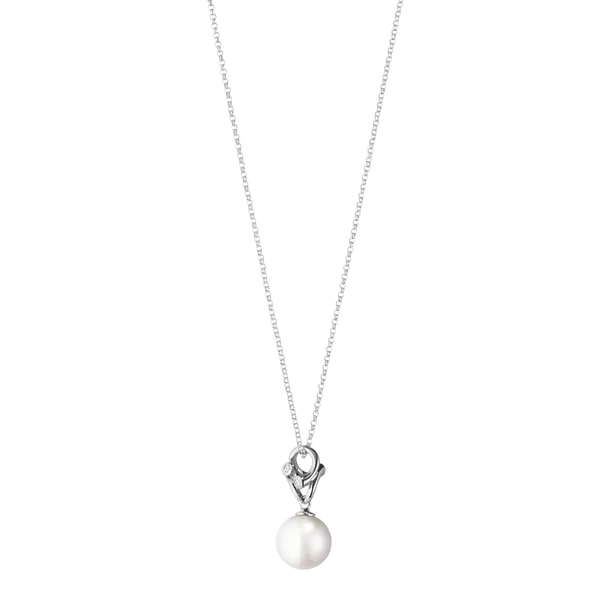 Georg Jensen Magic 18ct White Gold Diamond Pearl Necklace