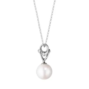 Georg Jensen Magic 18ct White Gold Diamond Pearl Necklace